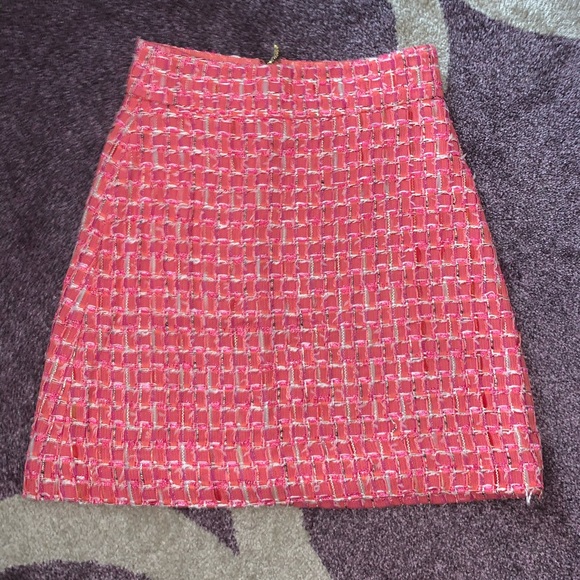 Kate Spade Pink Tweed A-Line Mini Skirt - Picture 2 of 6